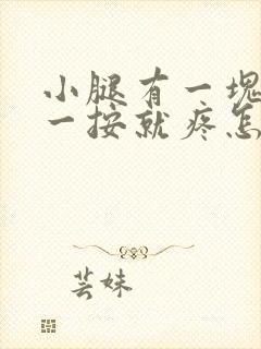 小腿有一块红肿一按就疼怎么回事