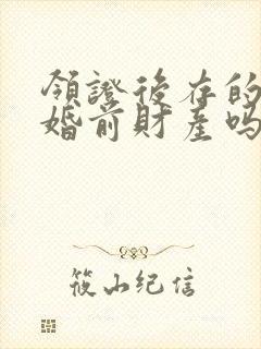 领证后存的钱是婚前财产吗