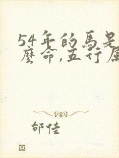 54年的马是什么命,五行属性