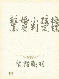 离婚小孩抚养权怎么判定标准