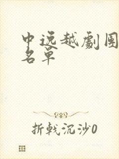 中逸越剧团演员名单