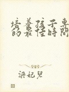 培养孩子专注力的最佳时间