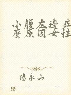 小腹左边疼是什么原因女性没来月经