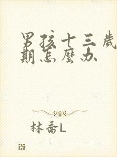 男孩十三岁叛逆期怎么办