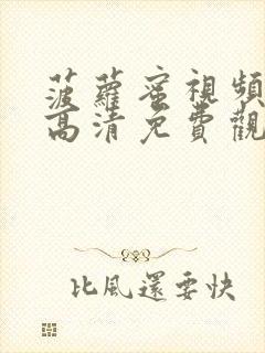 菠萝蜜视频在线高清免费观看