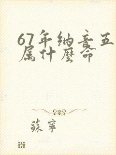 67年纳音五行属什么命