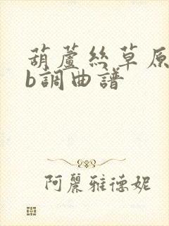 葫芦丝草原美降b调曲谱