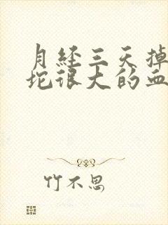 月经三天掉了一坨很大的血块封面