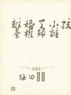 离婚了小孩的抚养权归谁