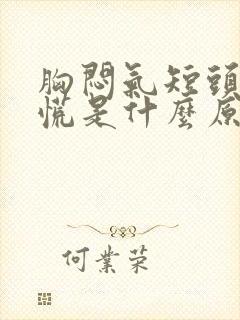 胸闷气短头晕心慌是什么原因封面