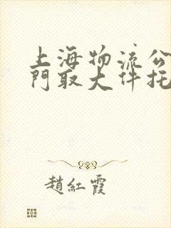 上海物流公司上门取大件托运