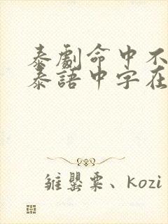 泰剧命中不注定泰语中字在线观看