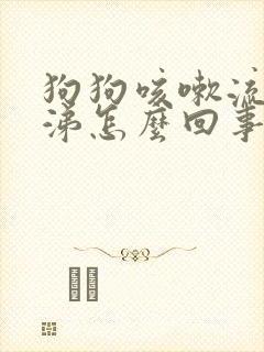 狗狗咳嗽流黄鼻涕怎么回事封面