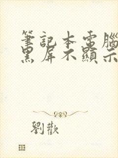 笔记本电脑打开黑屏不显示桌面