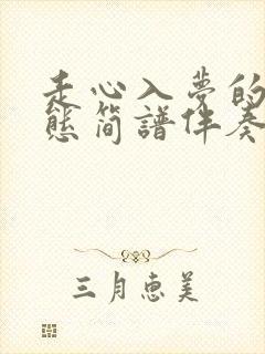 走心入梦的人动态简谱伴奏