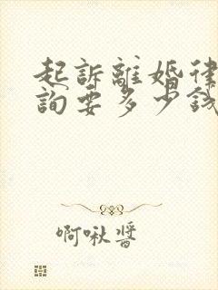 起诉离婚律师咨询要多少钱