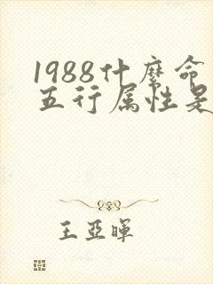 1988什么命五行属性是什么