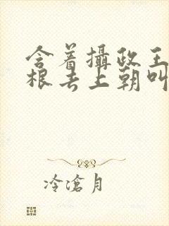 含着摄政王的紫根去上朝叫什么