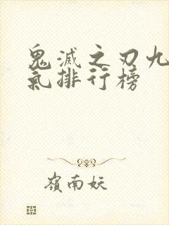 鬼灭之刃九柱人气排行榜