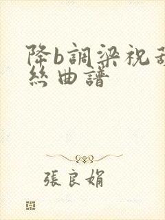 降b调梁祝葫芦丝曲谱封面