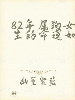 82年属狗女一生的命运如何