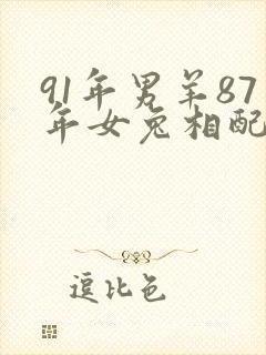 91年男羊87年女兔相配吗