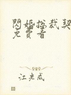 闪婚总裁契约妻免费看