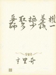 争取抚养权请律师多少钱一个月