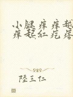 小腿痒痒越挠越痒起红疙瘩怎么办