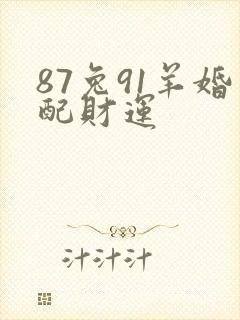 87兔91羊婚配财运