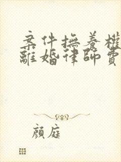 案件抚养权纠纷离婚律师费