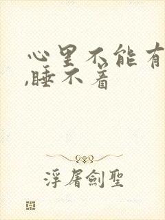 心里不能有点事,睡不着封面