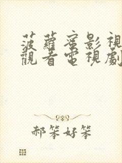 菠萝蜜影视免费观看电视剧高清