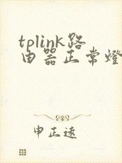 tplink路由器正常灯怎么亮