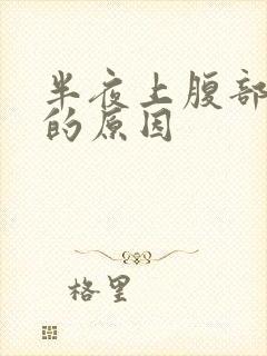 半夜上腹部疼痛的原因