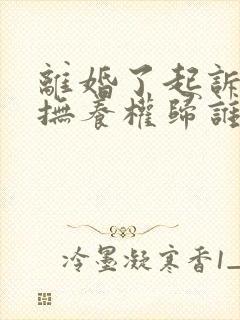 离婚了起诉孩子抚养权归谁封面