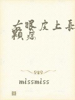 右眼皮上长了一颗痣封面