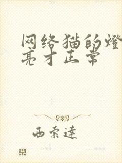 网络猫的灯怎么亮才正常