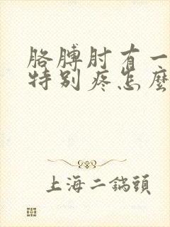 胳膊肘有一个点特别疼怎么回事