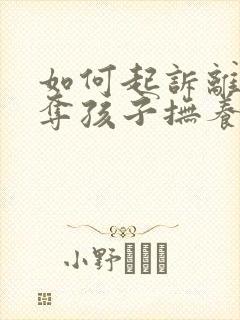 如何起诉离婚争夺孩子抚养权