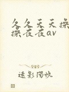 久久天天操狠狠操夜夜av