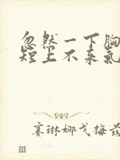 忽然一下胸闷气短上不来气