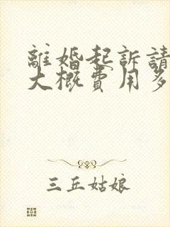 离婚起诉请律师大概费用多少钱封面