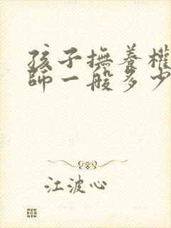 孩子抚养权请律师一般多少钱