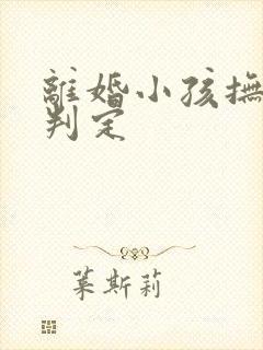 离婚小孩抚养权判定