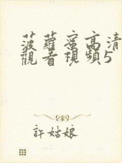 菠萝蜜高清在线观看视频5