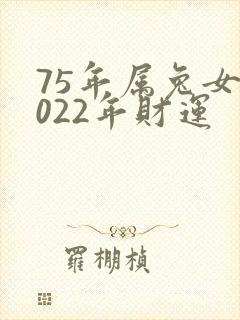 75年属兔女2022年财运封面