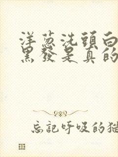 洋葱洗头白发变黑发是真的吗