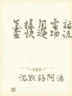 怎样用电话号码查快递物流封面