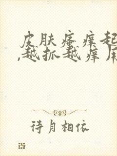 皮肤瘙痒起疙瘩,越抓越痒用什么药